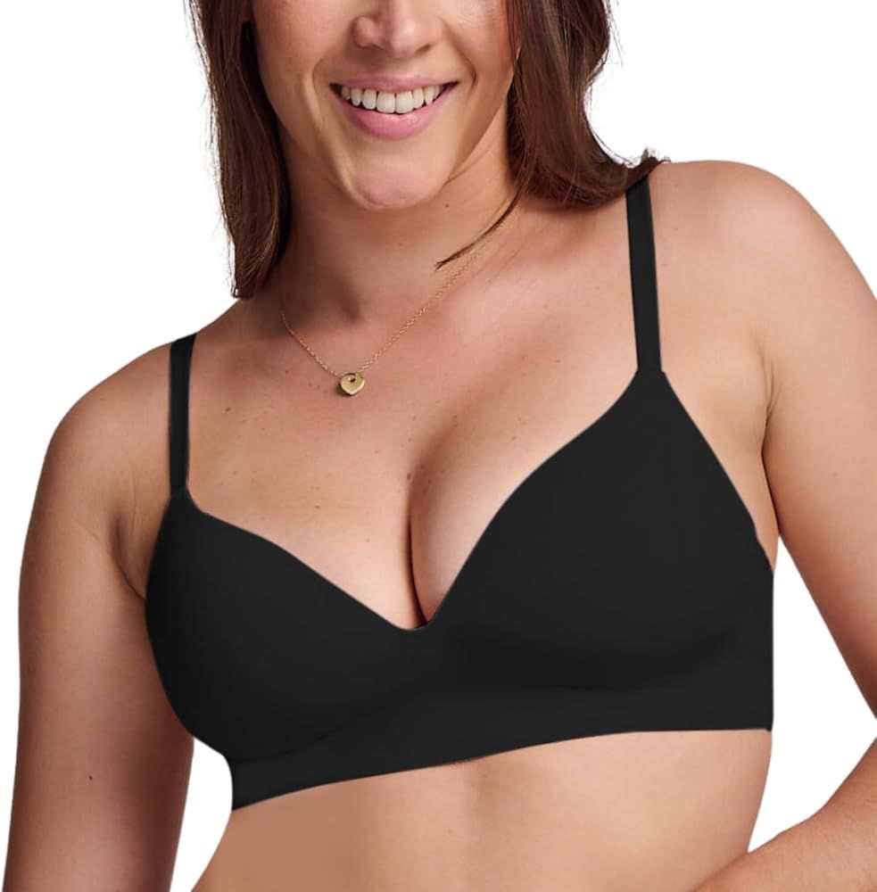 to The T-Shirt Wireless Lightly Lined Demi Bra for Women, Seamless Silky Comfort Grip Band | Amazon (US)