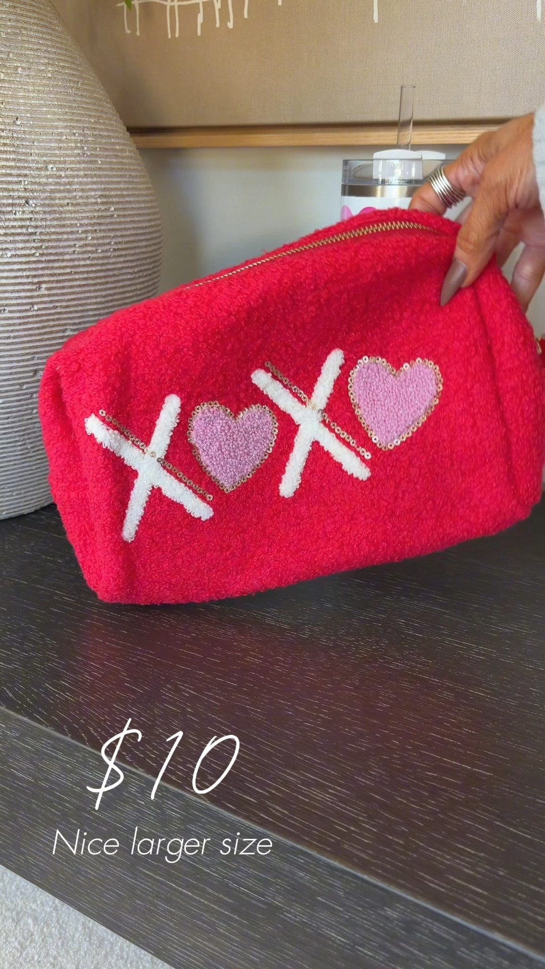 Galentine’s / Valentine’s  Day gift idea XOXO larger size cosmetic bag
A steal at $10
Pretty heart zipper pull
Tween, friends, teacher gift idea

#LTKValentine #LTKSeasonal #LTKBeauty

#LTKSeasonal #LTKValentine #LTKBeauty