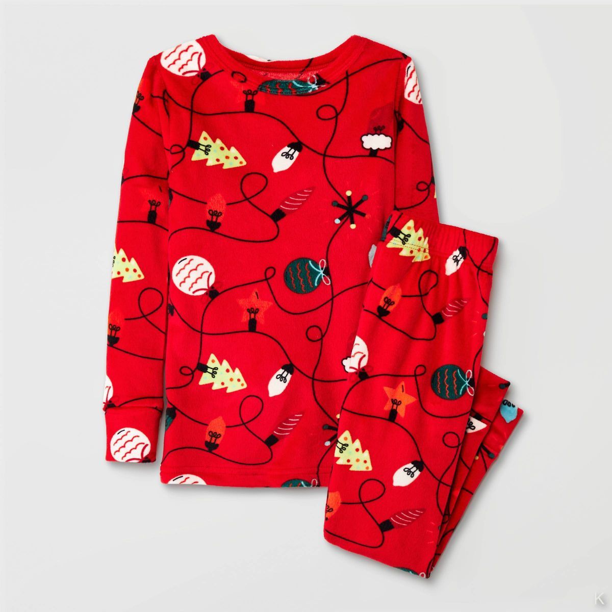 Toddler 2pc Christmas Lights Pajama Set - Cat & Jack™ Red | Target