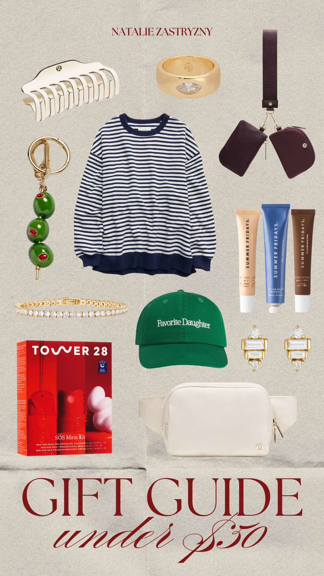 Gift guide for the fitness and beauty girl under $50 

 