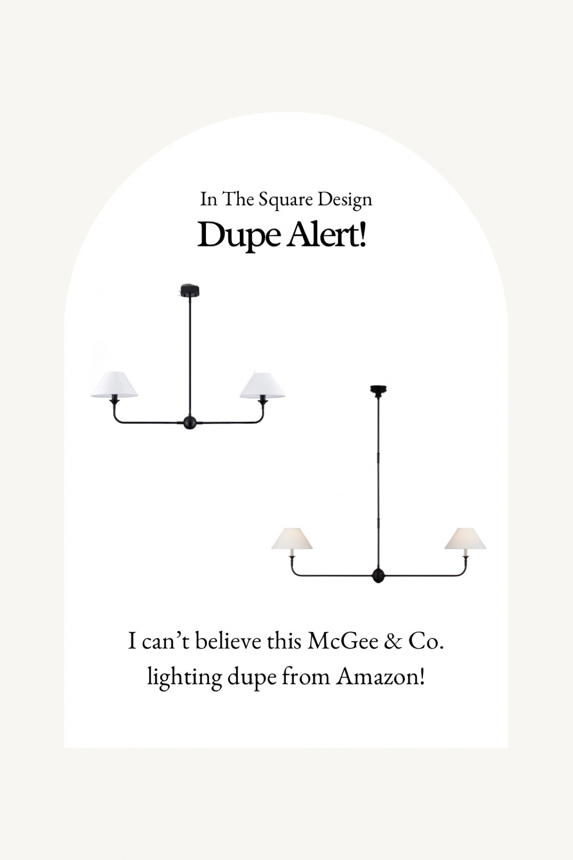 Dupe Alert!

I can’t believe this McGee & Co. lighting dupe from Amazon! It’s so good! I wish I found this sooner for our dining room! Daily Finds
Black Chandlier
McGee & Co dupe, lighting dupe, dupe  alert, black dining light, dining room light, dining room chandelier 


#LTKhome #LTKFind