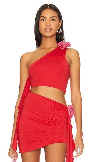 Cordelia Top in Red & Pink | Revolve Clothing (Global)