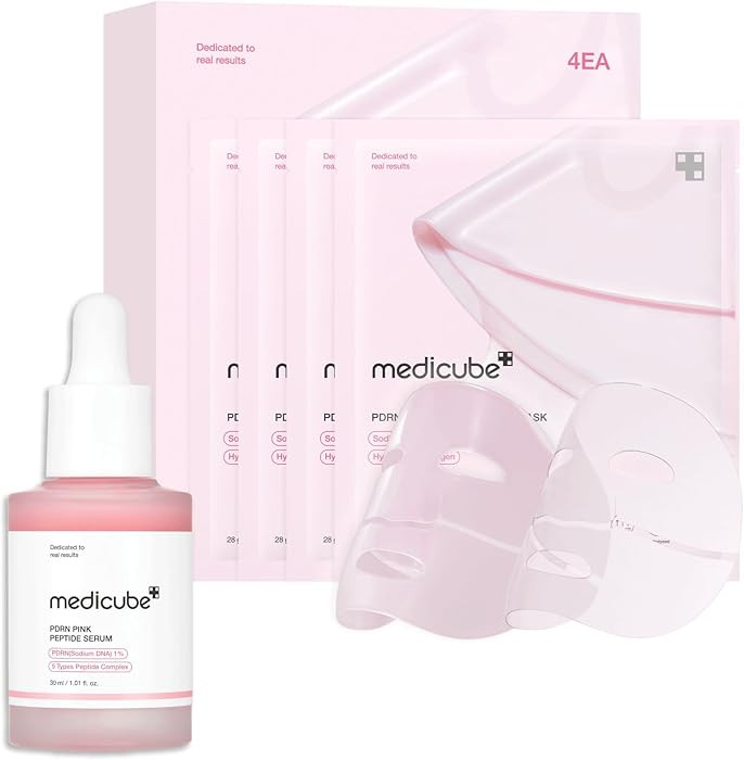 Medicube Salmon DNA PDRN Duo for Beginner: PDRN collagen jelly gel mask (4ea) and PDRN Pink Pepti... | Amazon (US)