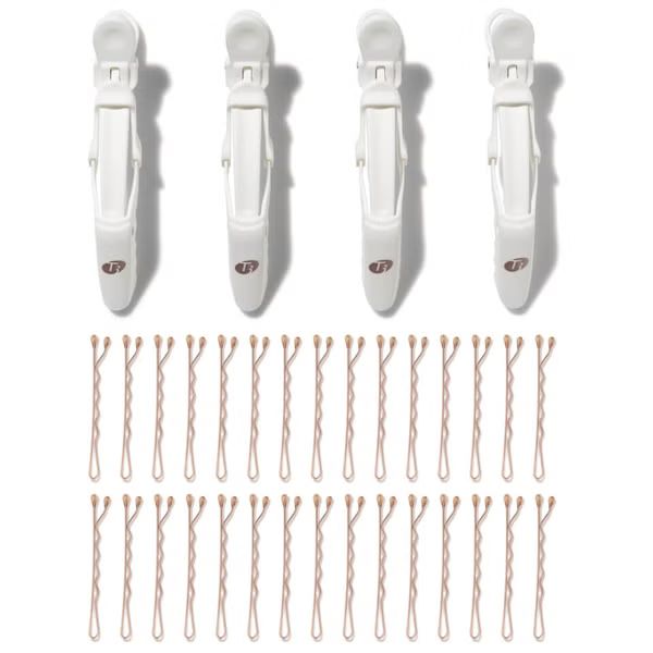 T3 Clip Kit with 4 Alligator Clips and 30 Rose Gold Bobby Pins | Skinstore