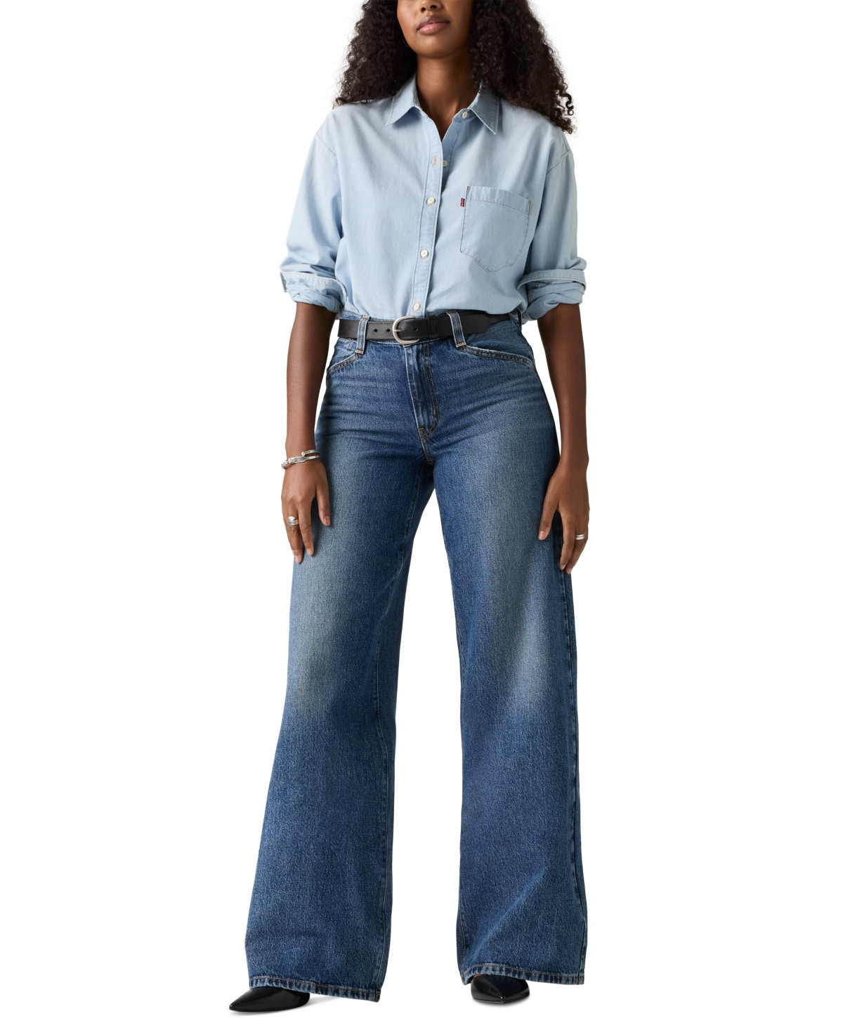 Levi's Women's '94 Baggy Wide-Leg Relaxed-Fit Denim Jeans - Beautiful | Macy's