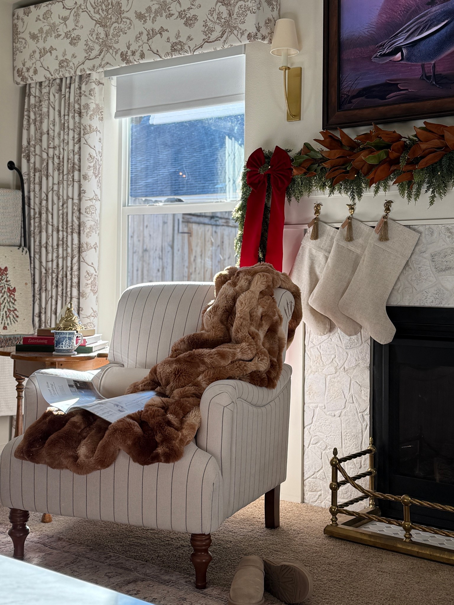 Our 2025 Christmas mantel is a little more subdued than last year’s but still packs the festive punch I was going for!

And it only took two garlands (!!)
I highly recommend these super budget-friendly linen stockings - I was going for a dupe of the $$ ones from Lulu and Georgia & I found them!

Real magnolia stems from the grocery store were also used and they’ve dried beautifully.

#LTKSaleAlert #LTKHome #LTKHoliday