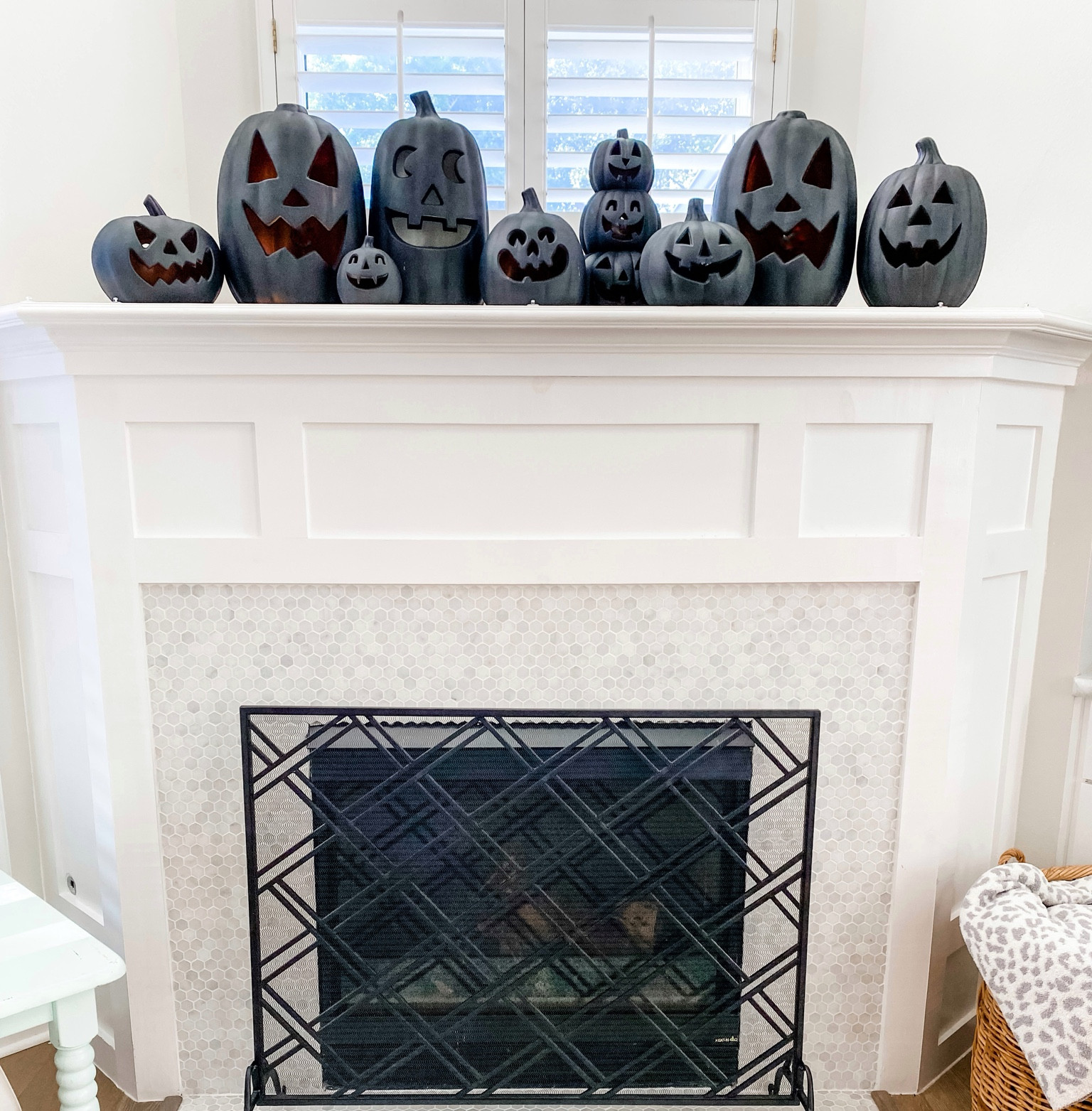Easy pumpkin DIY instructions: 
Spray paint with thin coats. Once fully dry use a matte top coat- this step is important to keep the spray paint from chipping off! Insert some remote control, battery lights, and you are good to go!


Pumpkin 
Halloween decor 
Halloween DIY 


#LTKSeasonal