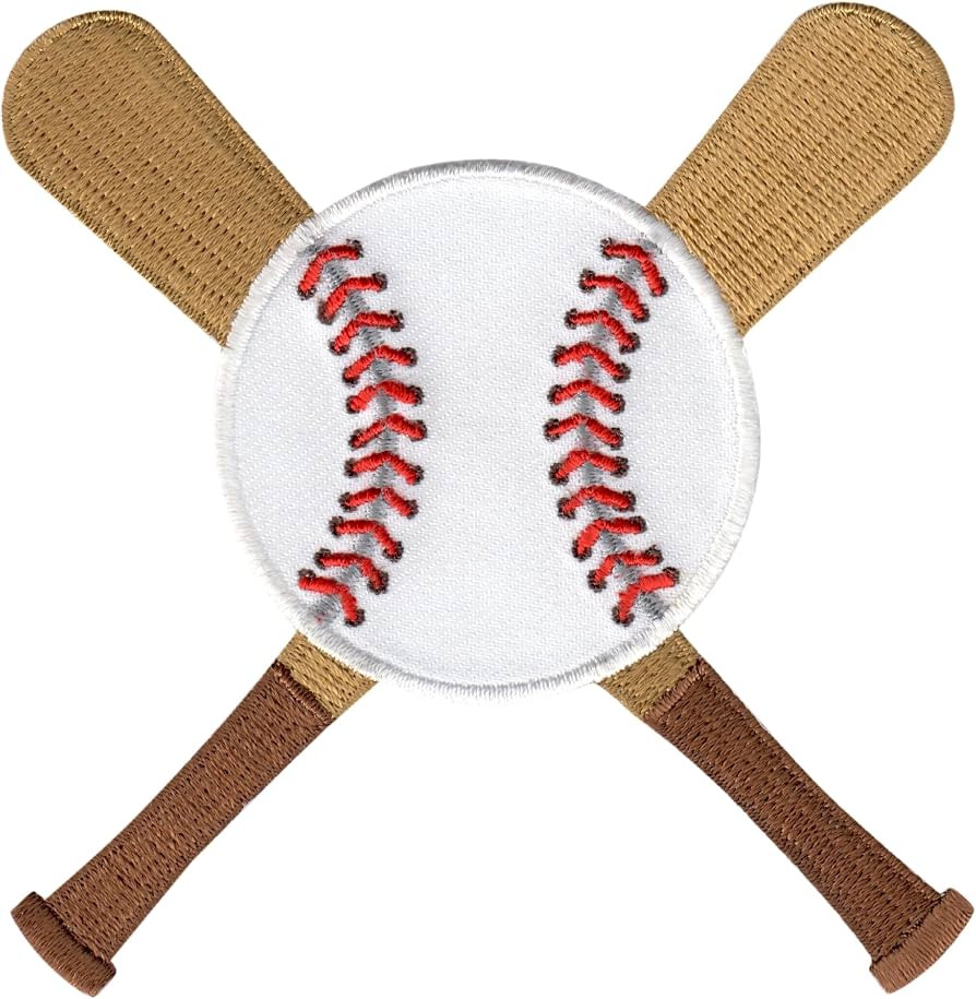PatchMommy Baseball Bats Patch Bats Sports Ball, Iron On/Sew On - Appliques for Kids Children | Amazon (US)