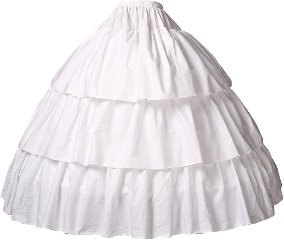 BEAUTELICATE Girls Hoop Petticoat 100% Cotton Crinoline Underskirt for Kids Flower Dress Slips Light Ivory | Amazon (US)