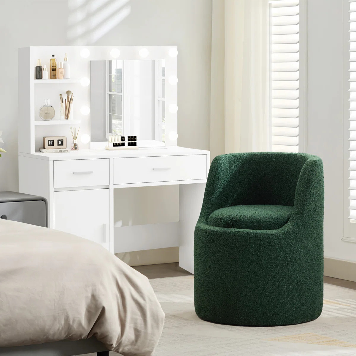 Yosef Upholstered Storage Vanity StoolByBrayden Studio\u00ae4.8Rated 4.8 out of 5 stars.47 Review... | Wayfair North America