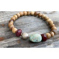 Rare Agar Wood Pure Prayer Bead Moukite Mala Beads Turquoise Bracelet Gemstone Beaded Mens Womens Gi | Etsy (US)