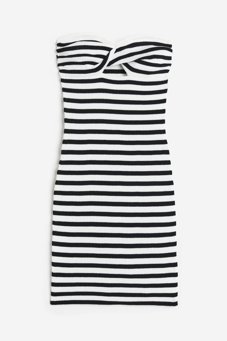 Twist-detail Rib-knit Bandeau Dress | H&M (US + CA)