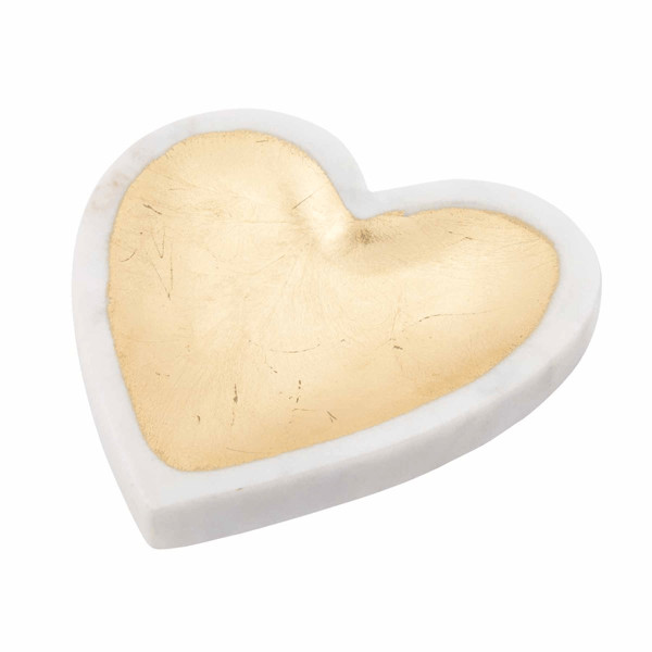 White Heart Marble Trinket Dish | Mud Pie