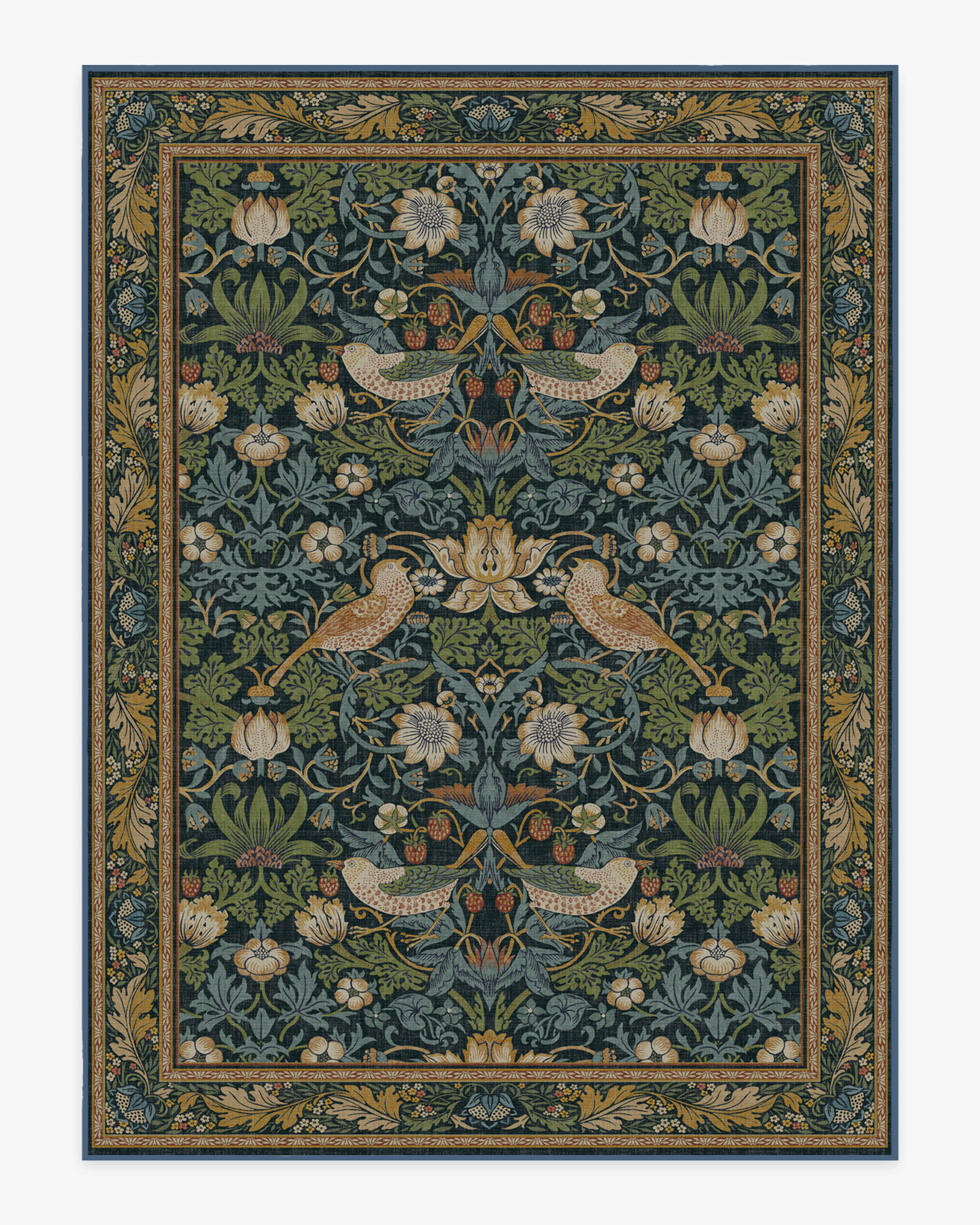Morris & Co. Strawberry Thief Indigo Rug | Ruggable