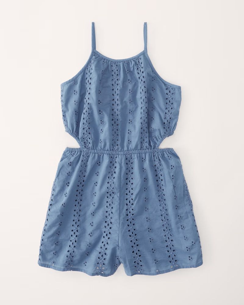 girls cutout high-neck romper | girls dresses & rompers | Abercrombie.com | Abercrombie & Fitch (US)
