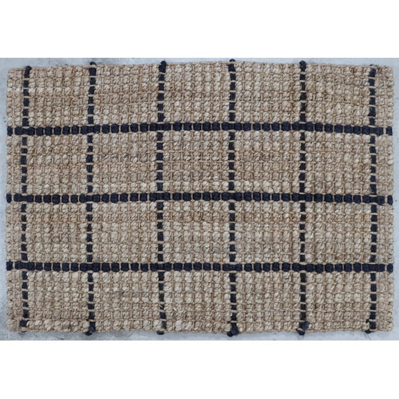 Better Homes & Gardens Jute Windowpane Doormat 20x30 - Durable Low Pile Entry Rug | Walmart (US)