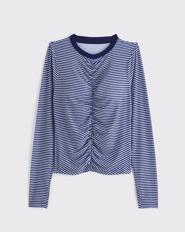 YPB Active Featherweight Long-Sleeve Ruched Tee | Abercrombie & Fitch (UK)