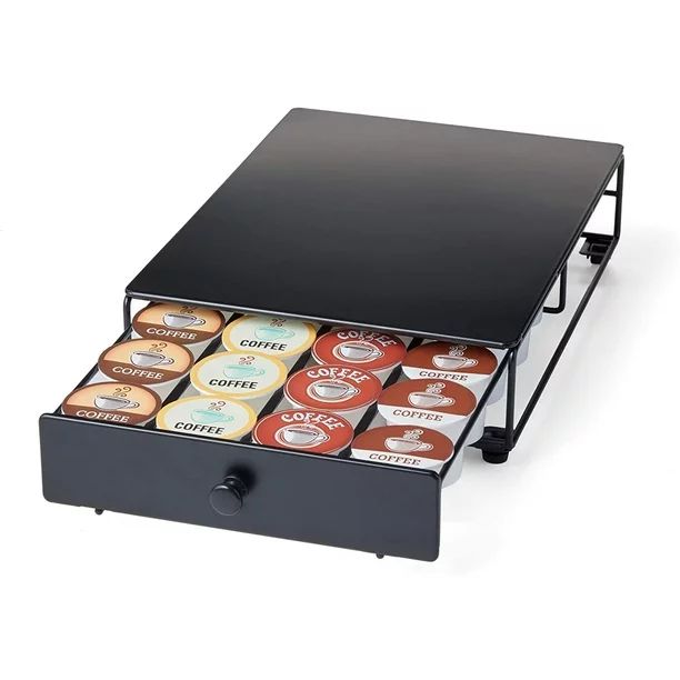 Nifty Rolling Coffee Pod Mini Drawer – Black Finish, Compatible with K-Cups, 24 Pod Pack Holder... | Walmart (US)