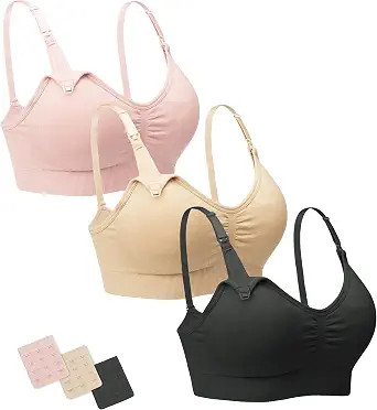 Stelle Nursing Bras Maternity Bra for Breastfeeding Pregnancy Wireless Bralette with Pads, Extend... | Amazon (US)
