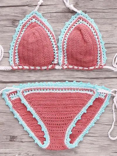 Crocheted String Bikini Set | ZAFUL (Global)