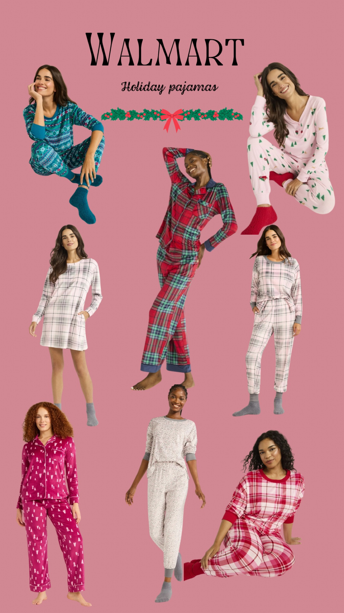 Holiday pajamas for women at Walmart. #holidayjammies #holidaypajamas #christmaspajamas #coloranalysissummer #hocsummer

#LTKSeasonal #LTKHoliday #LTKFindsUnder50