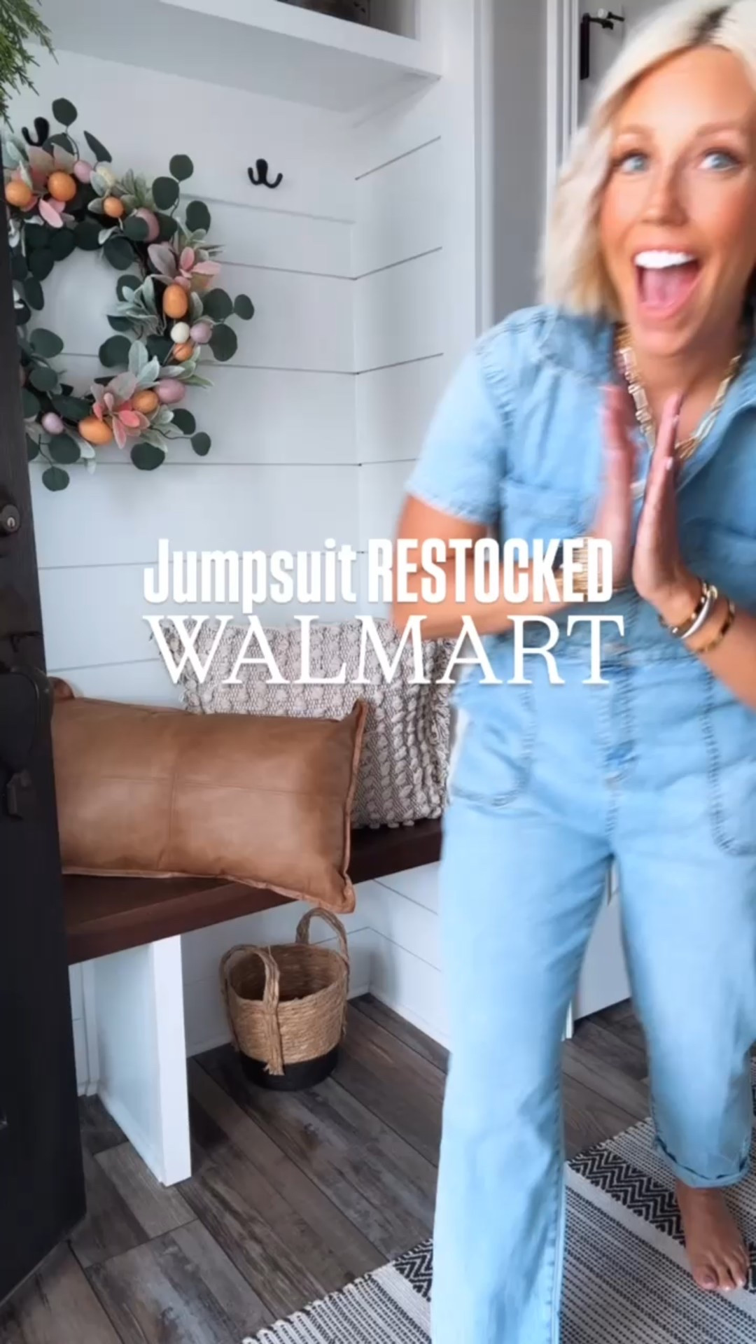 You can’t go wrong with this adorable jumpsuit!!!!!! I’m so glad it restocked!!!! Easy to dress up or down!!!!! 
⬇️⬇️⬇️
Jumpsuit small 
Sandals TTS


#LTKFindsUnder50 #LTKStyleTip #LTKWatchNow