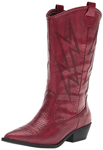 Dirty Laundry Women's Josea Western Boot, Red, 8 US M | Amazon (US)