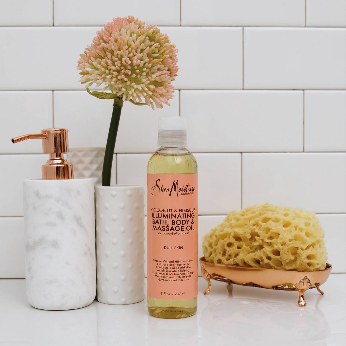SheaMoisture Coconut and Hibiscus Bath Body and Massage Oil - 8 fl oz | Target