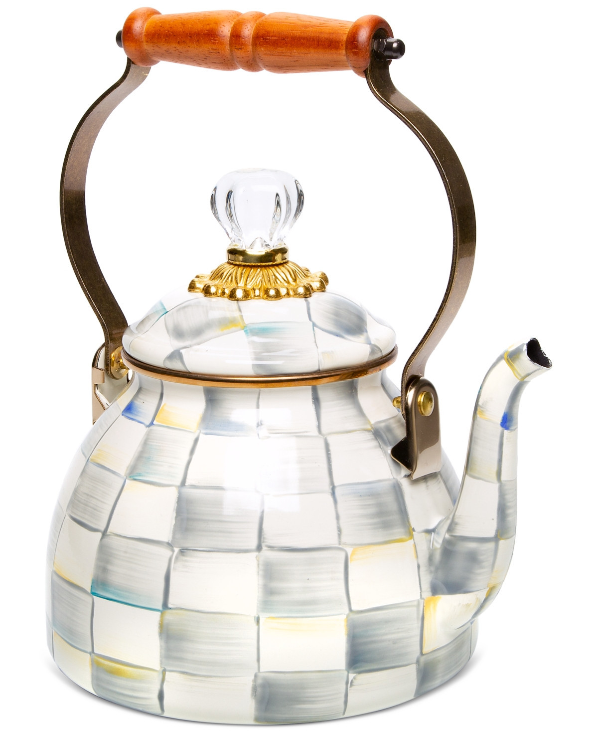 Mackenzie-Childs Sterling Check 2-Qt. Tea Kettle | Macy's