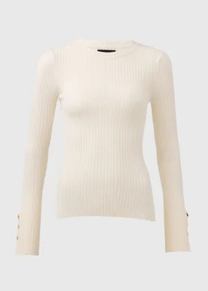 Ivory Rib Jumper - Size 8 | Matalan (UK)