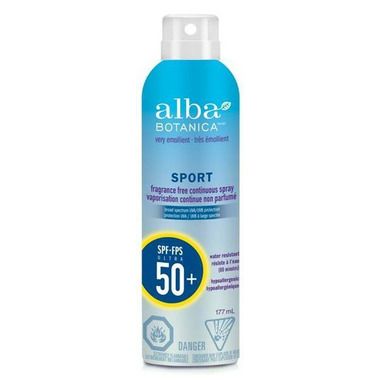Alba Botanica Very Emollient Sport Continuous Spray Sunscreen SPF50+ | Well.ca