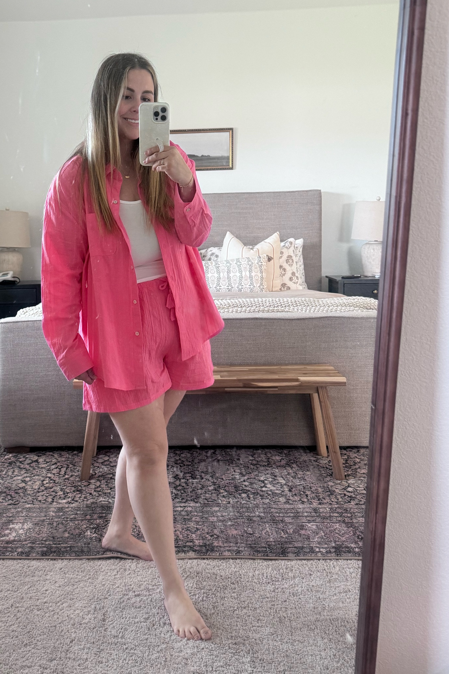 I am obsessed with this Time & Tru pink set that I just picked up at Walmart!! It’s technically a coverup but works for everyday wear too  Going back for the other colors asap! 🙌🏻 #walmart #walmartfashion 

#LTKSwim #LTKStyleTip #LTKMidsize