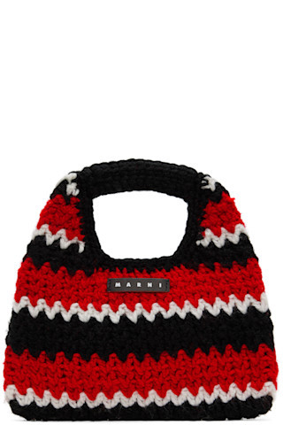 Kids Red & Black Wooly Tote | SSENSE