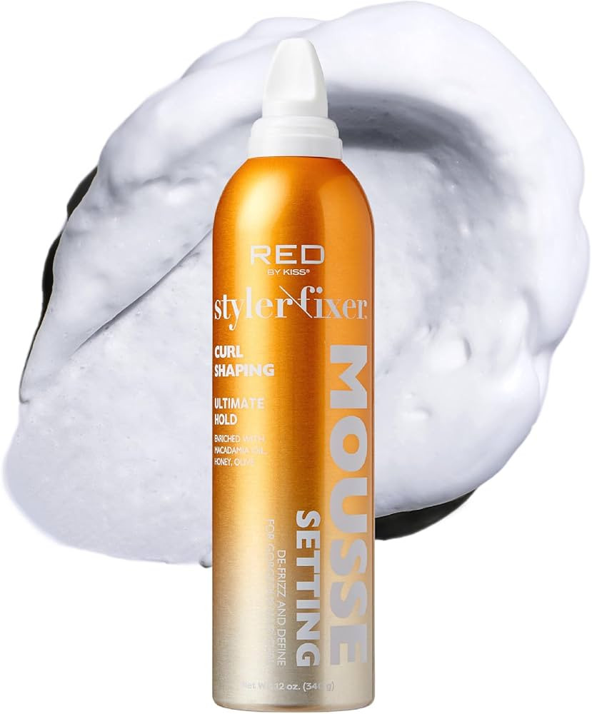 Red by Kiss Setting Mousse Braid Frizz Control, Curl Definition, Shine, Maximize Volume, Ultimate... | Amazon (US)