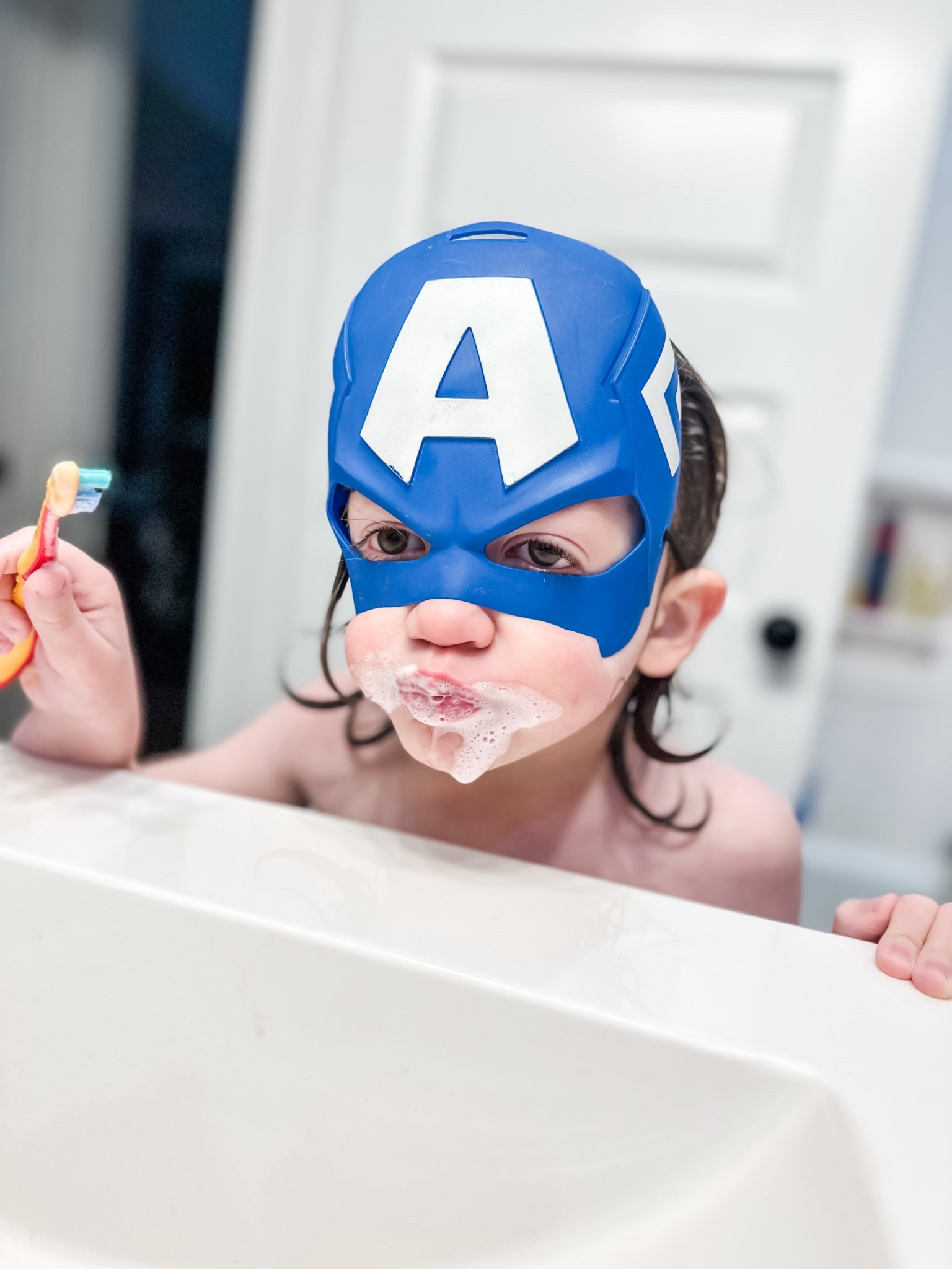 Even superheroes brush their teeth! 

#LTKKids #LTKselfcare #LTKmomlife