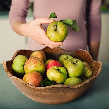 JN CRAFTS AND DESIGNS Handmade Wooden Bowl \u2013 Natural Root Wood Storage Bowl for Fruit & Sala... | Amazon (US)