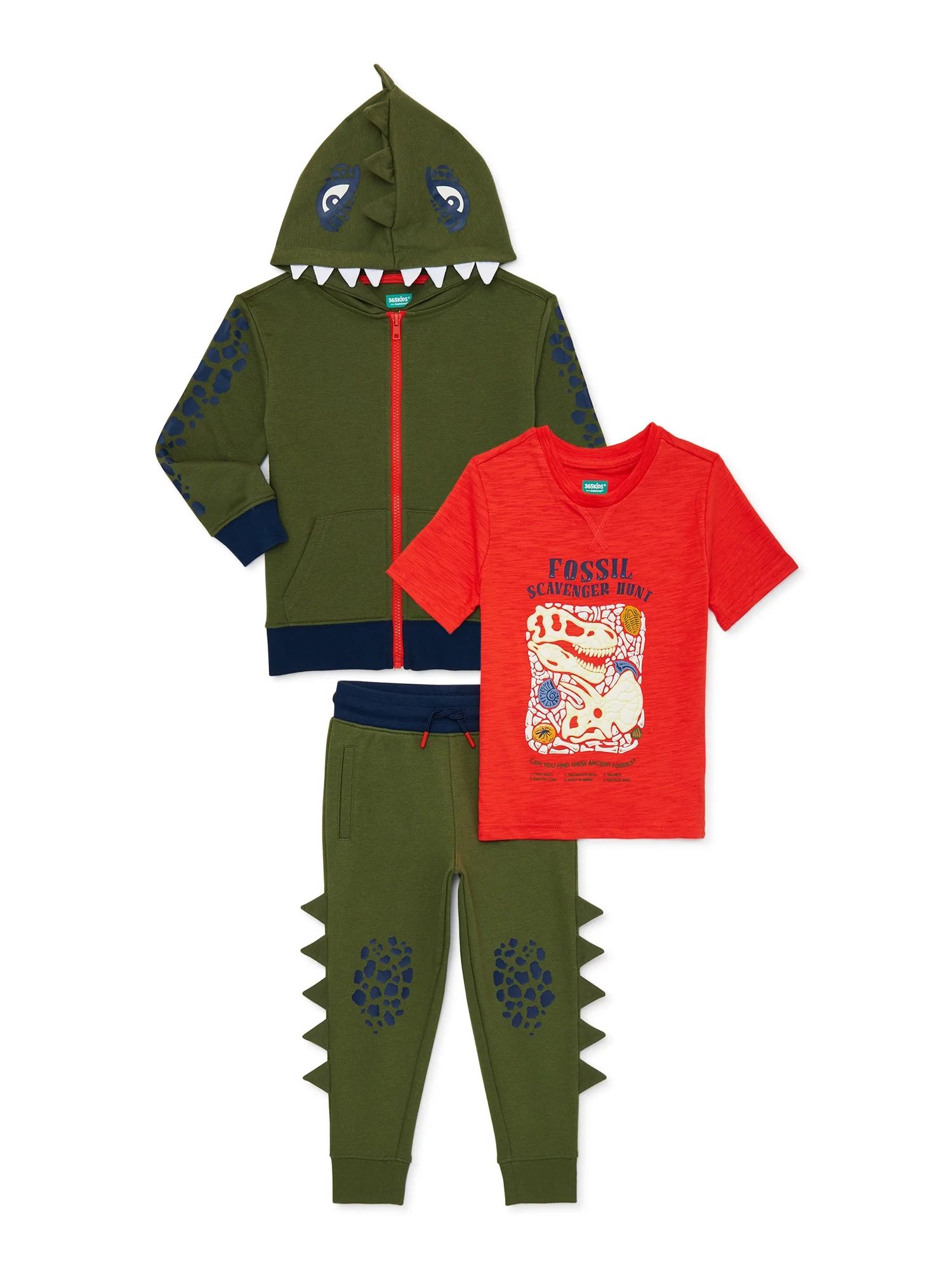 365 Kids From Garanimals Boys Hoodie, T-Shirt and Jogger Pant Set, 3-Piece, Sizes 4-10 | Walmart (US)