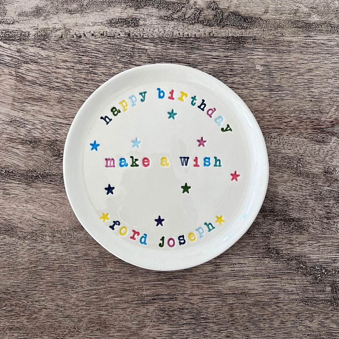 Birthday Celebration Plate, Personalized Dessert Plate, Cake Plate, Cupcake Plate - Etsy | Etsy (US)