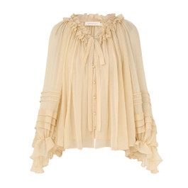 Rebellion Corded Blouse - Cream | ZIMMERMANN (US, CA, EU, MENA)