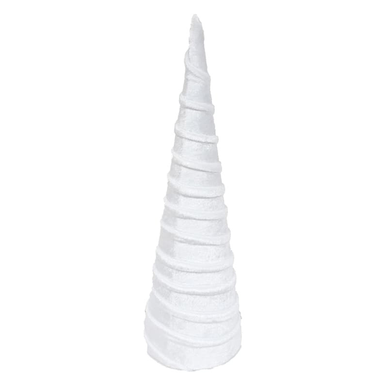 White Velvet Snow Cone Tree, 14" | At Home