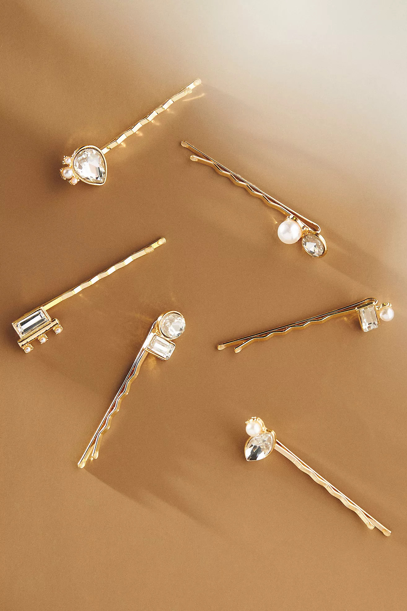 Pearl & Crystal Bobby Pins, Set of 6 | Anthropologie (US)