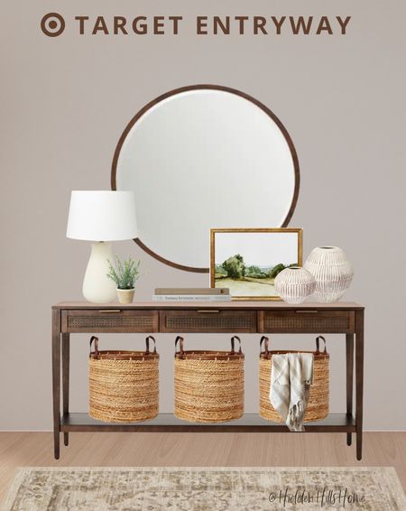 Target entryway decor, Studio McGee home decor, Target finds, console table decor, entryway mood board, Target #target #homedecor #entryway

#LTKhome #LTKsalealert #LTKunder100