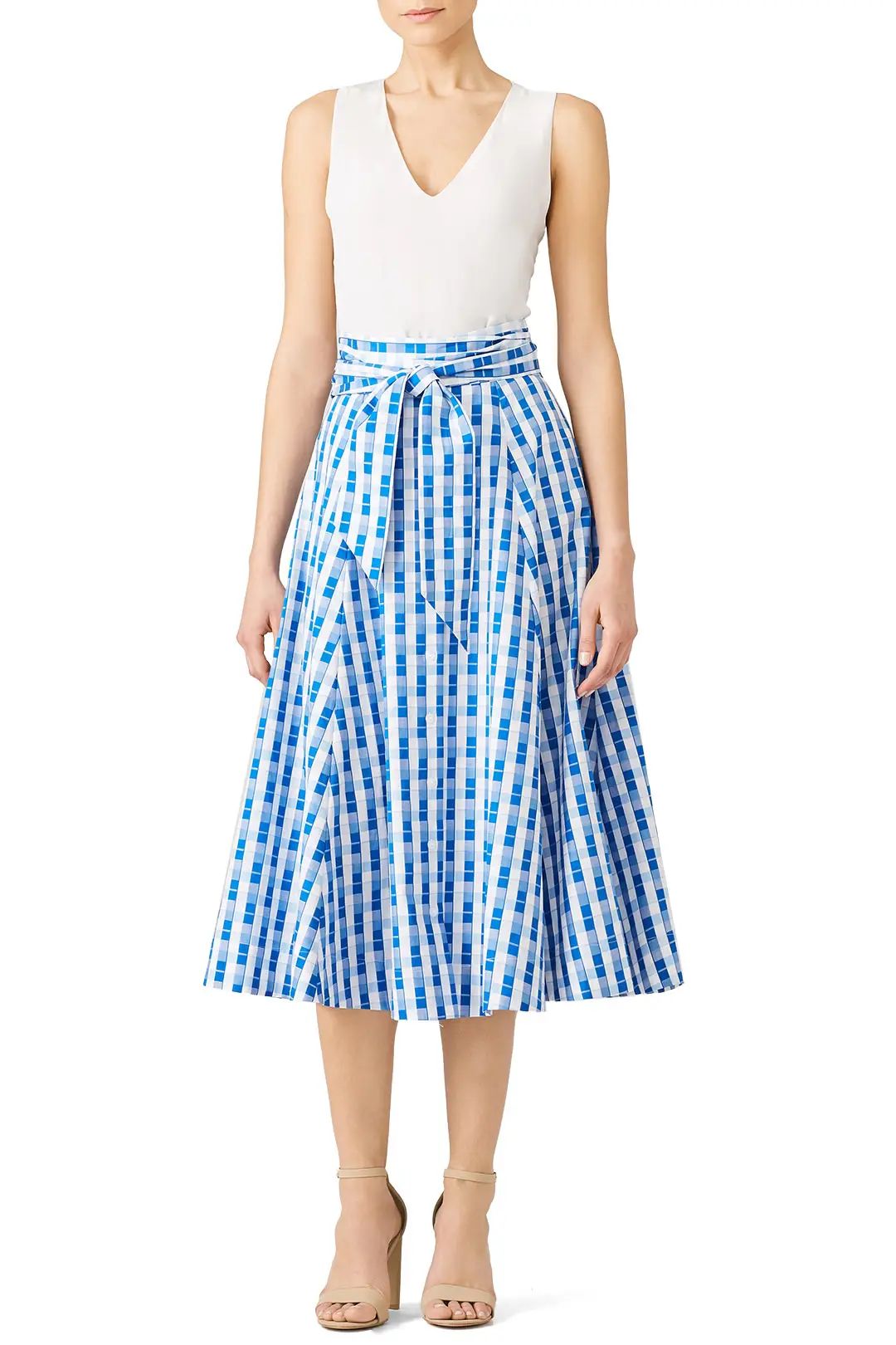 Alexis Gingham Imari Skirt | Rent The Runway