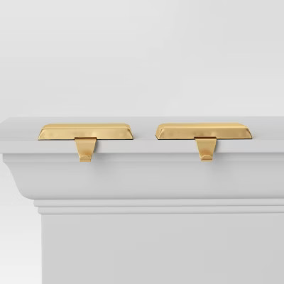 2pk Basic Christmas Stocking Holder Gold - Wondershop™ | Target