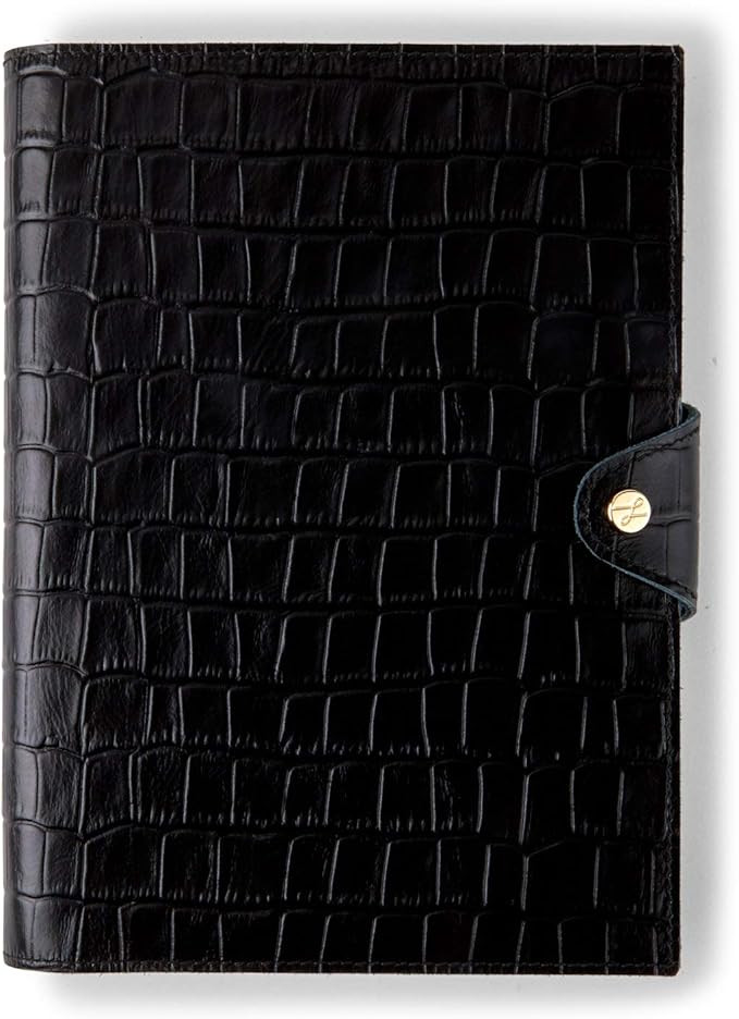 Leatherology Black Croc Medium Snap Journal with Pen Loop | Amazon (US)