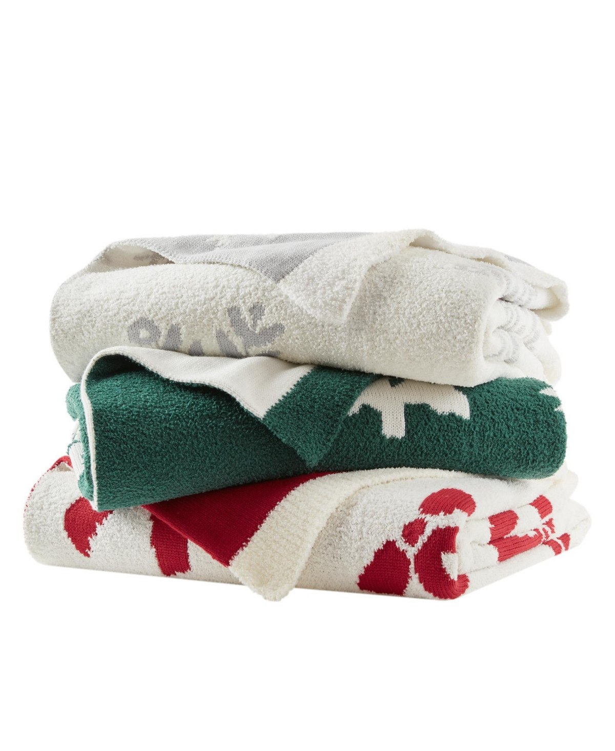 Holiday Lane Double Fleece Knit Throw, 50" x 70", Exclusively for Macy's - Bows | Macy's