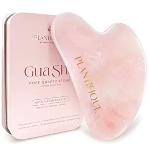 PLANTIFIQUE Gua Sha Rose Quartz Tool for Face Anti Aging Massage Tool - GuaSha Tool - Facial Skin... | Amazon (US)