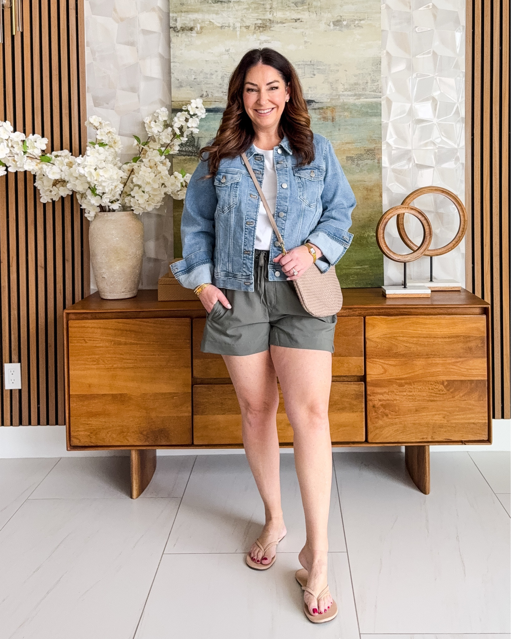 Quince Summer Ripstop Lightweight Olive Shorts Spring Casual Outfit | Shorts tts, L // jacket tts, L // tee tts, L 

 

#LTKSeasonal #LTKOver40 #LTKMidsize