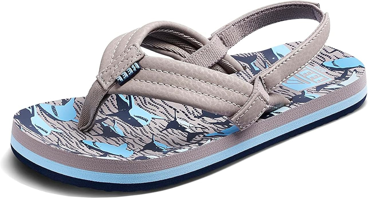 Reef Kids Boys Sandals, Little Ahi, Tan Sharks, 8 | Amazon (US)