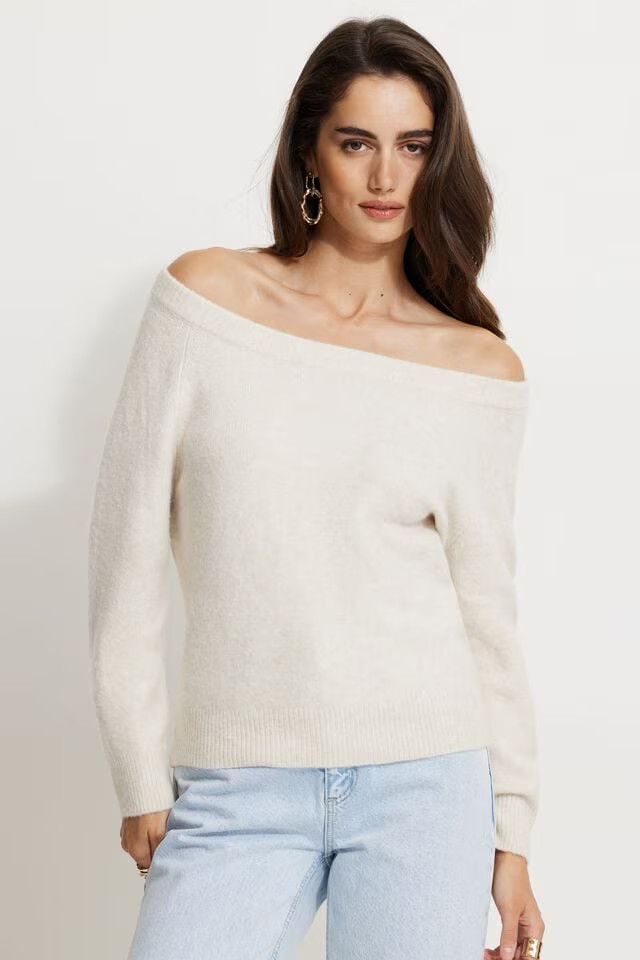 Heavenlyarn™ Off Shoulder Sweater | Dynamite Clothing